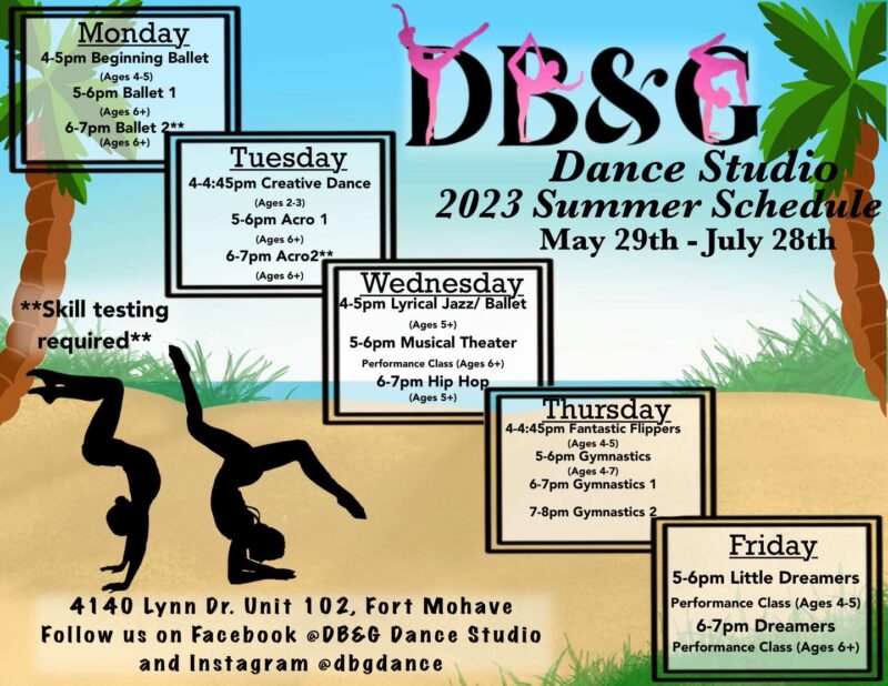 Dance schedule